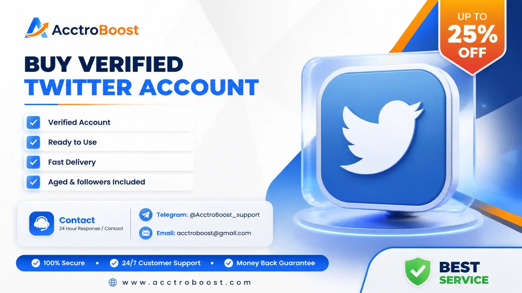 Buy Twitter Verified Account – Premium Verified X Account Available | AcctroBoost