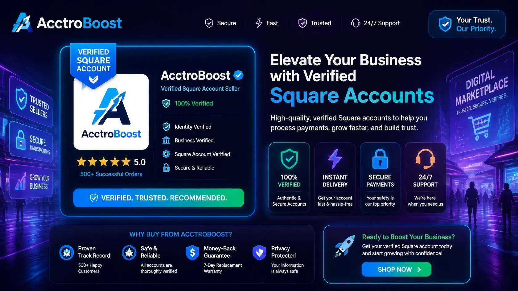 Buy Verified Square Accounts | USA Business Accounts | AcctroBoost