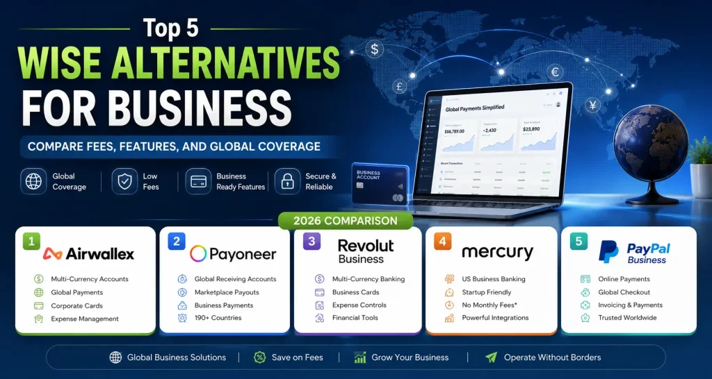 Top 5 Wise Alternatives for Business in 2026: Fees & Features