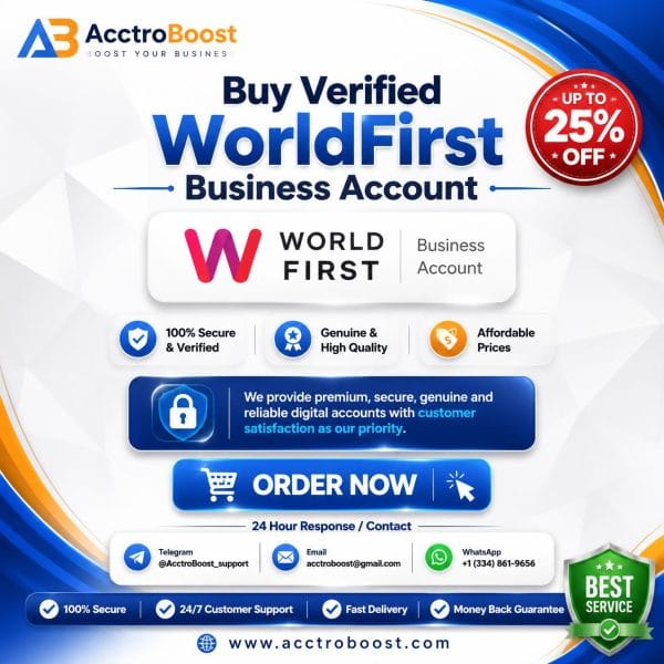 Secure and verified WorldFirst Business Account for international business payments and multi-currency transactions.
